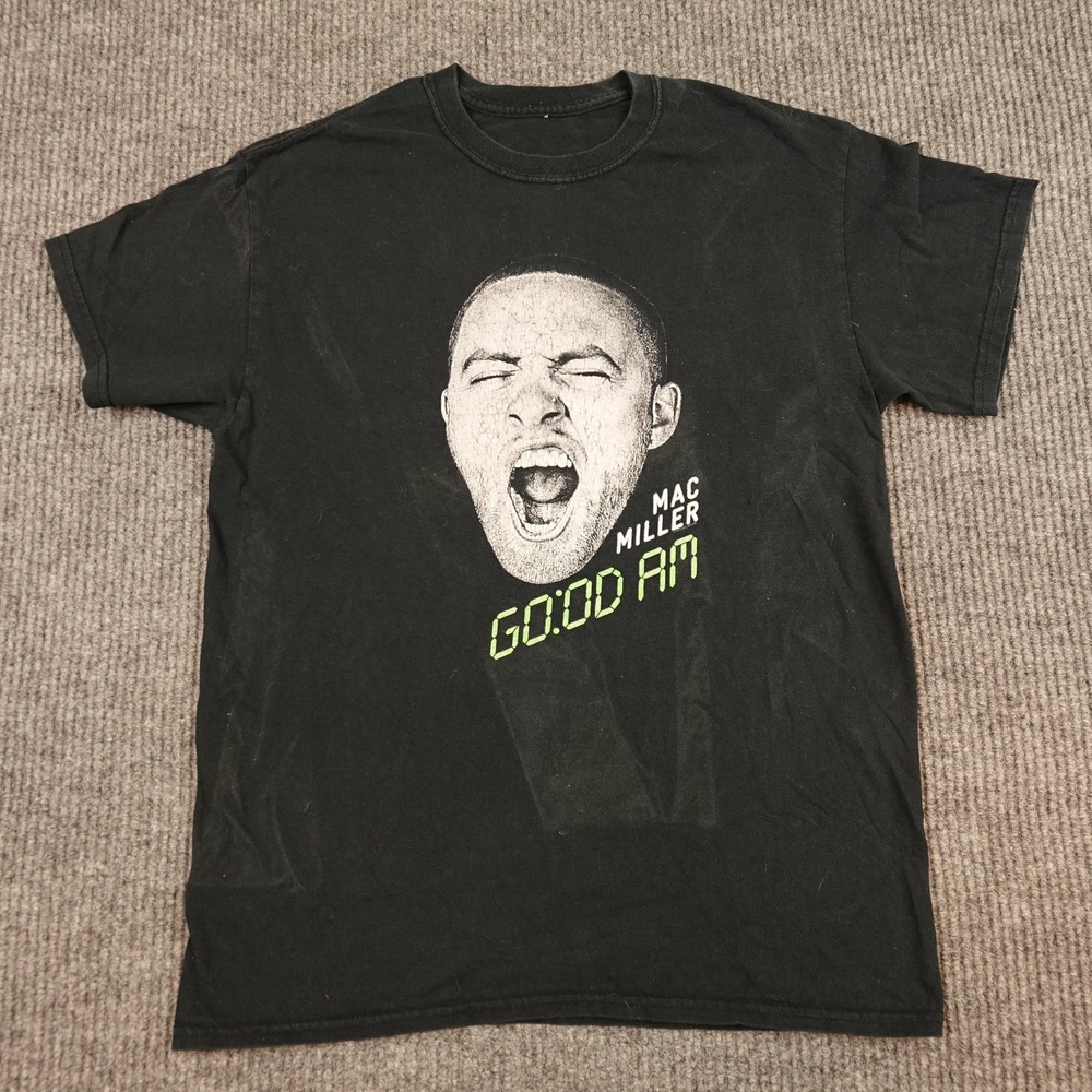Mac Miller Shirt Mens Small Black Good AM Rap Album Graphic Tee 2015 Hip Hop